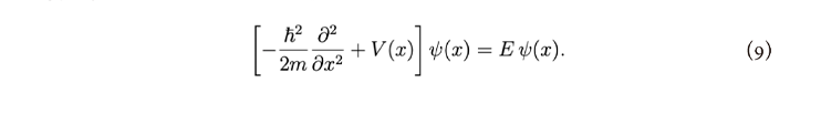 Ecuación 9. Ecuación de Schrödinger independiente del tiempo