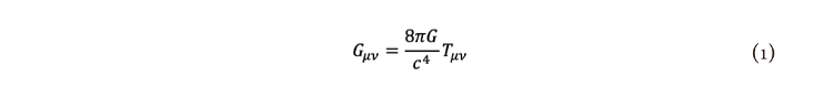 Ecuación 1. Ecuaciones de campo de Einstein